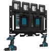 QWORK® 3 in 1 Supporto per Batterie, Portabatterie a Parete, Compatibile con Makita 14,4 V e 18 V Batterie, Caricabatterie e Avvitatori a Batteria
