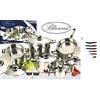 Batteria Pentole Bavaria 23 Pezzi Acciaio/Inox 18/10 con Set 5 Coltelli Argento