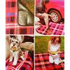 Plaid Pile 120x150cm con manico Retro Idrorepellente Bordeaux Multiuso