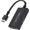 Hiprorca HDMI Adapter for PlayStation 2, PS1/PS2 to HDMI Converter, Plug & Play Cable for All PS2 Consoles
