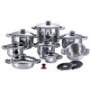 Batteria di pentole bavaria 18 pezzi acciaio inox 18/10