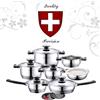 Batteria pentole 16 pezzi royalty line Switzerland acciaio inossidabile