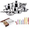 Batteria bavaria con posate e coltelli 44 pezzi royalty line acciaio inox 18/10