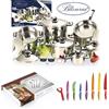 Batteria bavaria con posate e coltelli 50 pezzi royalty line acciaio inox 18/10