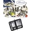 Batteria bavaria 28 pezzi con set barcecue in acciaio inox 18/10