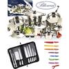 Batteria bavaria 36 pezzi con set barbecue in acciaio inox 18/10