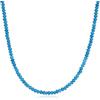 GAVU Collana Uomo Pietre Dure, Collana Perline di Turchese Blu Sintetico da Uomo 60cm