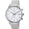 Breil Orologio TW1648 UOMO CONTEMPO quadrante MONO-COLORE BIANCO movimento CRONOGRAFO QUARZO e BRACCIALE ACCIAIO ARGENTO