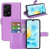 BOCTECH Cover per Honor 200 Lite 5G, Custodia a Libro Portafoglio in Pelle PU e Silione Morbido con Porta Carte, Magnetica e Supporto Flip Case Antiurto per Honor 200 Lite 5G, Viola