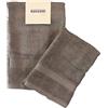 Bassetti - Set Asciugamani Da Bagno Viso e Bidet Coppia Asciugamani da Bagno con Ospite | 60x110 cm + 40x60 cm | Col. Grigio - 1720