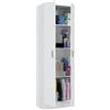 Habitdesign Furniturefactor Kawai A3 Armadio Multiuso, 59 x 37 x 180 H, melamina, White, 180 x 59 x 37 cm