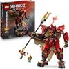 LEGO Ninjago Mech Cavaliere del Fuoco Giocattolo - Set da Monstrosity con Action Figure Robot Snodabile, 2 Minifigure e Mostro Marino su Espositore - Regalo di Compleanno per Bambini 14+ Anni - 71846