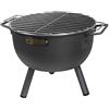 EL ZORRO IMEX EL ZORRO 71426.0 Barbecue da Tavolo Rotondo con griglia zincata, Nero, 30 x 28 x 40 cm