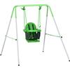 Easycomfort Altalena per Bambini 6-36 Mesi da Giardino e Salotto in Acciaio e PE, 122x146x122 cm, Verde
