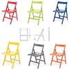 LIBEROSHOPPING 6 Sedie pieghevoli in legno colorate listellare Rosso,Verde,Grigio,Giallo,Blu,Arancione