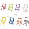 LIBEROSHOPPING 8 Sedie pieghevoli in legno colorate listellare rosso,verde,viola,bianca,gialla,blu,arancio,grigio