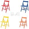 LIBEROSHOPPING Sedie richiudibili in legno masello colorato vari colori - set 4