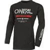 O'NEAL | Maglia Motocross Manica Lunga | MX Enduro | Protezione Gomiti Imbottita, Taglio ergonomico, Traspirante | Element Cotton Jersey Squadron V.22 | Adulto | Nero Grigio | Taglia M