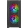 Nuwo micro case atx blitz r26 0.5mm spcc usb3.0/2.0 3 fan 12cm argb rainbow front mesh side glass ne
