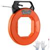 VEVOR Ago da Elettricista 38,1m Estrattore per Cavo Elettrico Estrattore per Cavo Flessibile da 4,5 mm con Custodia in Plastica Guanti con Manico Resistente da Parete Condotti Elettrici Non Conduttivi
