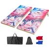 VEVOR Set di Gioco Cornhole Portatile da Tavolo, Tavole Pieghevole da Gioco, Tavola da Lancio Portatile in Legno Massello, Gioco Cornhole con 8 Sacchetti Fagioli e Borsa, 1255 x 600 x 302 mm