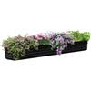 Outsunny Fioriera rialzata quadrata da giardino in acciaio modulabile per verdure, piante, fiori, dim. 240 x 62 x 30cm