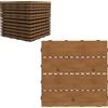 Outsunny Piastrelle per terrazza - caillebotis - Set di 12 pezzi, Superficie Massima 1,08 m²- incastrabili, Installazione molto Semplice