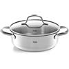 Ⓜ️🔵🔵🔵 Fissler Casseruola - Casseruola, Serie San Francisco, Capacità 2.1 Litri, Diametro 20 cm, Acciaio inox satinato (esterna)/ Acciaio inox lucidato (interna), Manici in acciaio inox, Coperchio in vetro, Fondo Superthermic