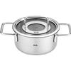 Ⓜ️🔵🔵🔵 Fissler Pentola - Pentola, Serie Pure Collection, Capacità 1.9 Litri, Diametro 16 cm, Acciaio inox satinato (esterna)/ Acciaio inox lucidato (interna), Manici in acciaio inox lucidato, Coperchio in vetro, Fondo Superthermic