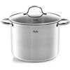 Ⓜ️🔵🔵🔵 Fissler Pentola - Pentola, Serie San Francisco, Capacità 5.3 Litri, Diametro 24 cm, Acciaio inox satinato (esterna)/ Acciaio inox lucidato (interna), Manici in acciaio inox, Coperchio in vetro, Fondo Superthermic