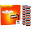 Gillette Lamette Gillette Fusion 5, 16 Lamette Da Barba Di Ricambio per Rasoio Barba Manuale Fusion5, da 5 Lame, Rasatura Scorrevole, Striscia Lubrificante, Fino a 1 Mese di Rasatura per Lametta