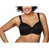 Playtex Secrets Us4823-Reggiseno a Balconcino a Copertura Completa, con Ferretto Reggiseno, Opaque, Nero, 8D Donna