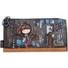 Anekke - Portafoglio grande flessibile da donna - Protezione RFID - Portafoglio in ecopelle con chiusura a cerniera e linguetta contemporanea - Accessori donna - Misure 21x10x2cm,