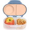 b.box Porta Merenda | Mini Bento Box con 2 Scomparti a Prova di Perdite | Porta Pranzo e Porta Merenda Bambini Scuola | Lunch Box Bambini Adatto a Frutta Intera | Senza BPA