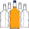 KADAX Bottiglie di vetro da 500 ml, 5 pezzi, bottiglie vuote con tappo a vite, piccole bottiglie di liquore da riempire, bottiglie di vino in vetro, bottiglie decorative (blu)