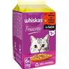 Whiskas Pranzetti Carni e Verdure 1+ Adulto, Cibo Umido per Gatto, 12 Confezioni ognuna da 6 bustine x 50g (72 Pezzi in Totale)