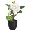 BigBuy Home Pianta decorativa Poliestere Polietilene Ferro Rosa 16 x 16 x 31 cm