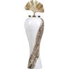 BigBuy Home Vaso 25 x 25 x 84 cm vetro dorato metallo bianco