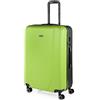 ITACA - Valigia Grande Rigida Viaggio Rigide. Trolley Grande con 4 RuoteDoppie Girevoli. Materiale ABS Valigia Rigida Grande Resistente e Leggero TSA, Pistacchio-Antracite