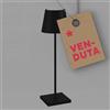 Lampade di Design a KM0 Zafferano Poldina Pro Lampada Portatile Nera