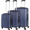 ITACA - Set valigie - Set Valigie Rigide Offerte. Valigia Grande Rigida, Valigia Media Rigida e Bagaglio a Mano. Set di Valigie con Lucchetto Combinazione TSA, Cowboy blu