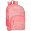 Pepe Jeans Nahid Zaino scuola doppio scomparto rosa 32x44x22 cm Poliestere by Joumma Bags, Rosa, 32x44x22 cms, Zaino scuola doppio scomparto