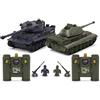 JAMARA Panzer Tiger Battle Set 2,4 GHz - modalità Battle con indicatore di Danno simulato (guasto azionamento, Combattimento e incapacità di Guida), Estremamente maneggevole, Fuoco di Pistola, Fuoco
