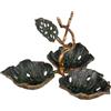 BigBuy Home Vassoio per aperitivi 27 x 26 x 20 cm Fogli Metallo Rame Verde