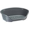 Ferplast Cuccia per Cani e Gatti Cuccia per Cani taglia media 100% plastica riciclata Lettino per Cani lavabile traspirante e antiscivolo Siesta Deluxe, 70,5 x 52 x 23,5 cm., Grigio chiaro