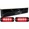 RIGIDON 2 Pezzis 4 LED Lampada di Emergenza Strobo Barra Led, 3.3 Pollice 12V 24V Faretti Fendinebbia Per Off road Auto Fuoristrada Camion SUV UTE ATV Barca 4x4 Veicoli, Colore Rosso Impermeabile