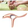 SmavlesTriggerpunkt Massaggiatore In Acciaio Inox Gua Sha Pietra Con Impugnatura Ergonomica Sollievo Tessuto Profondo per Tensioni Da Collo a Piedi Regalo per le Donne(Color Bronzo)