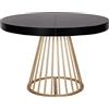 Menzzo Soare Tavolo, Legno, Nero, L110 x P110-160-210-260 x H76cm