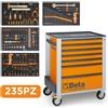 BETA UTENSILI Carrello porta utensili Beta BW2400S 7/I-S, 7 cassetti con 235 attrezzi, arancio