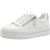 Jana Damen Plateau Sneaker mit Reißverschluss Vegan, Scarpe da Ginnastica Donna, Bianco Verde, 38 EU